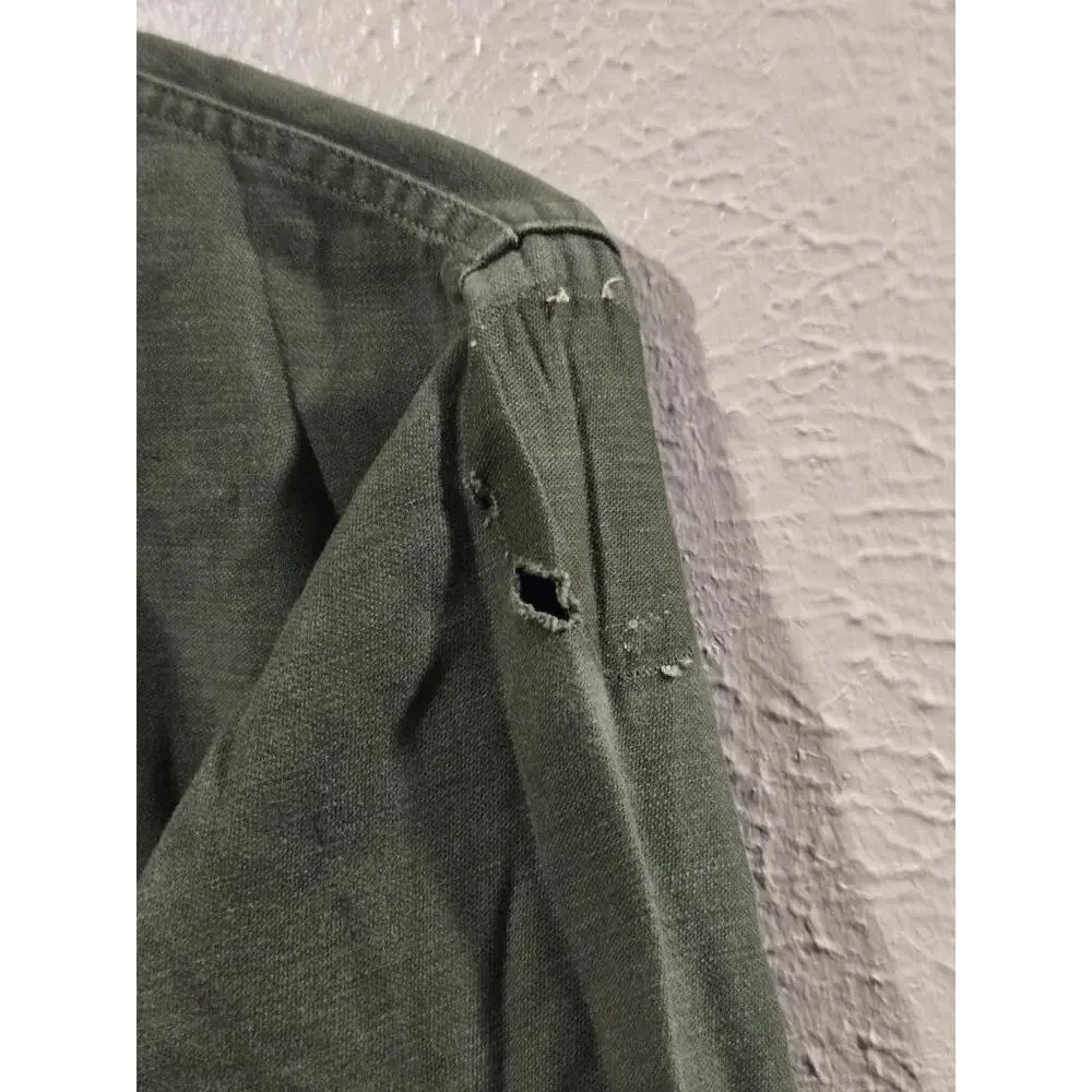 VTG 1971 Vietnam US Army OG-107 Sateen Shirt 14 1/2 X33 NSN:8405-781-8946 #K79k